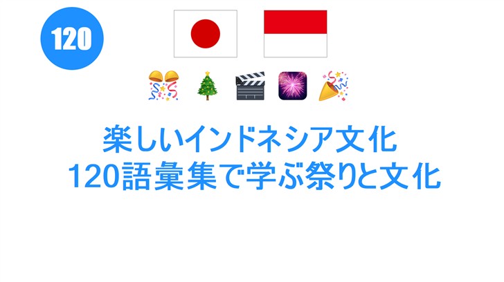 楽しいインドネシア文化: 120語彙集で学ぶ祭りと文化